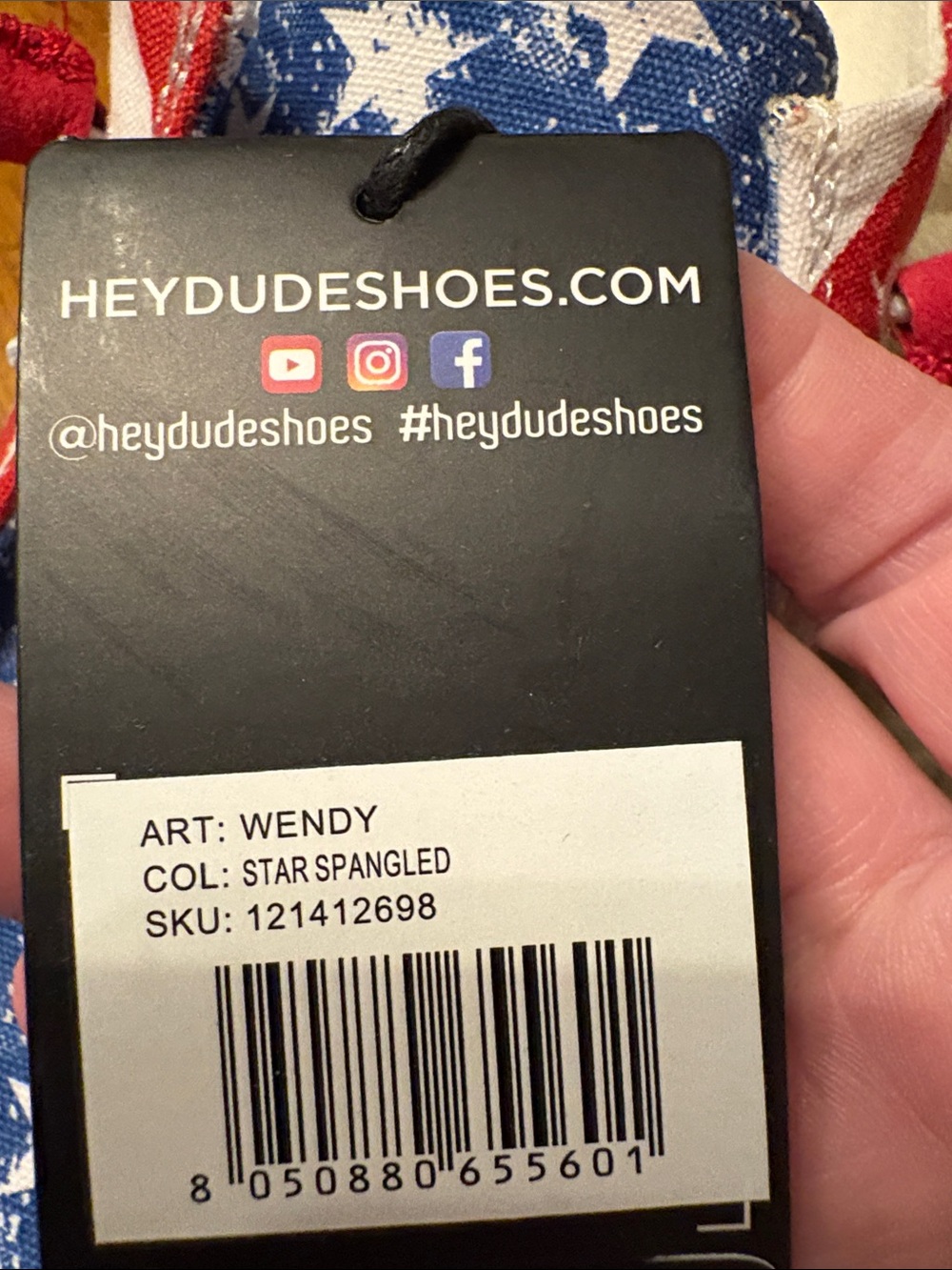 HEY DUDE Wendy Star Spangled shoes. size 11 women’s - Picture 6 of 6